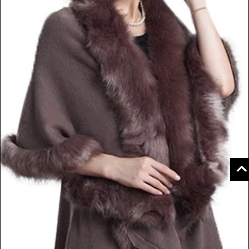 Faux fur fashion wrap
